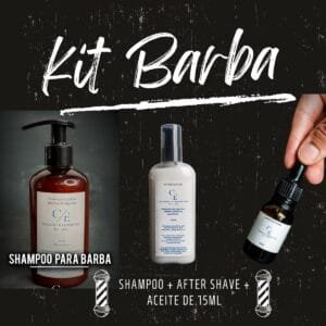 Kit de Cuidado de Barba Classic & Essential: Shampoo, After Shave y Aceite de 15ml